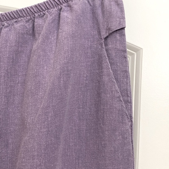 Sympatico Hemp/Tencel Midi Skirt Women’s L Purple Lagenlook Boho Made in USA - Picture 5 of 10